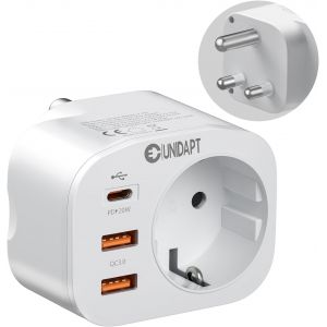 KALANKA-Adaptateur de voyage Allemagne vers l'Afrique du Sud type M avec 3 USB et 1 USB C 20 W PD Adaptateur de prise pour Afrique du Sud, Namibie, Lesotho, Mozambique - Neuf