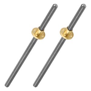 Tige Filet&eacute;E T8 en Acier Inoxydable Avec Filetage Acme, Avec &eacute;Crou, Vis Trap&eacute;Zo&iuml;Dales pour le Contr&ocirc;Le de L'Axe Z Sur Les Imprimantes 3D et les Machines CNC - Neuf