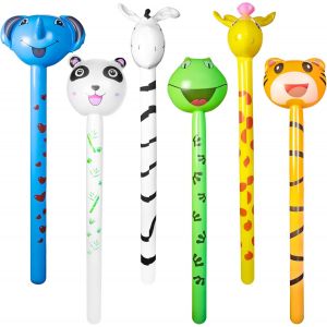 ChicSlick-Lot De 6 Ballons Gonflables En Forme D'Animaux Avec Son - Jouets Gonflables Pour Enfants Sur Le Thème Des Animaux - Cadeaux Et Décorations De Fête D'Anniversaire[X1984] - Neuf