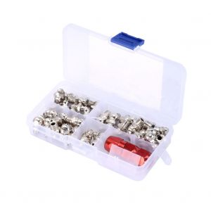 Ensemble de raccords de graisseur de rechange en metal pour lubrification mecanique (M6 x 1 / droit) - Neuf