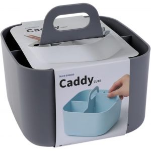 Organisateur Empilable-Caddy Portable Fabriqué En Corée Pour Salle De Bain,Bureau,Loisirs Créatifs Ou Fournitures Scolaires (Carré,Gris) - Neuf