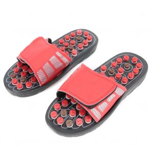 Chaussons De Massage Unisexes Reglables Pour Les Pieds, Chaussons De Stimulation Des Points D'acupuncture Pour Les Soins De Sante (Rouge) 40-41 - Neuf