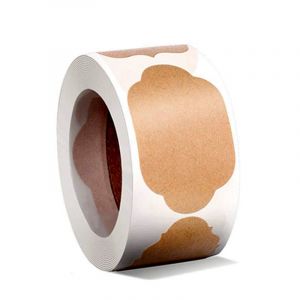 ¿A)Kraft Étiquette, 600pcs de Cuisson de l'Étiquette, Auto-Adhésif Kraft Blanc Congélateur Étiquettes de Confiture de Bouteilles, Bocaux, Artisanal, de Bureau, emballages-Cadeaux - Neuf