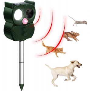 R&eacute;pulsif &Agrave; Ultrasons Pour Chats, R&eacute;pulsif Solaire Pour Chats, R&eacute;pulsif &Agrave; Ultrasons Solaire Pour Taupes, 5 Fr&eacute;quences R&eacute;glables, &Eacute;tanche Ip66, Anti-Serpents Solaire, Pour Fourmis - Neuf