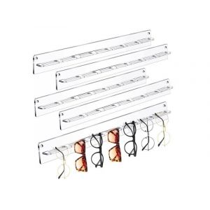 Lot de 4 organiseurs muraux en acrylique pour lunettes de soleil - Transparent - Neuf
