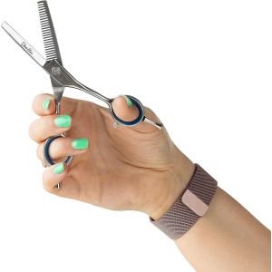 Jgd-Doodle, Ciseaux &Agrave; &Eacute;piler Pour Chiens, Chiots, Visage Et Pattes, Lames Semi-Convexes Tranchantes Et Durables, Dents En Forme De V, Vis De Tension R&eacute;glable Pour Plus De Contr&ocirc;le, 12.7cm - Neuf