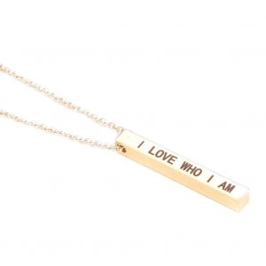 Fashion Bar Pendentif Lettrage Cha&icirc;ne En Acier Inoxydable Collier De Bricolage - Neuf