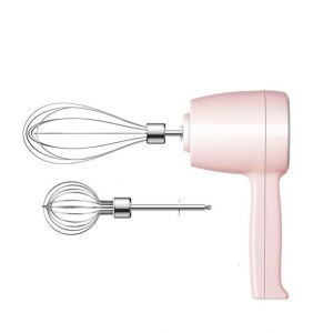 Batteur à main électrique 5 vitesses, fouet sans fil, batteur à ?ufs rechargeable par USB avec accessoires pour gâteaux, pâtisserie et cuisine, rose - Neuf