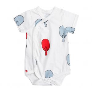 Body A Manches Courtes Pour Bebe, Motif Arbre Mignon, Combinaison Pour Tout-Petit (Arbre Bleu Et Blanc, 80 Cm) - Neuf