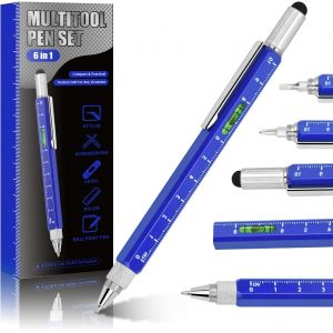 Chenquansarl-Stylo Cadeau Pour Homme, Stylo Multifonction 6 En 1, Outils Gadgets Cool Pour Homme, Cadeau D'anniversaire Pour Hommes Qui Ont Tout, Cadeaux Uniques Pour Homme, Mari, Grand-Père, Ingénie - Neuf