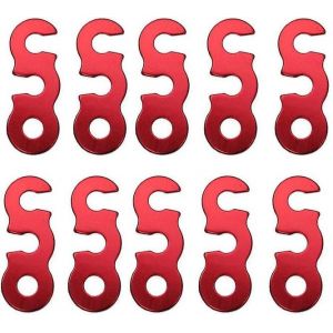 Tendeurs De Tente L&eacute;gers En Alliage D'aluminium - Ajusteurs De Cordon Rouges Pour Camping Et Aventures En Plein Air - Lot De 10 - Neuf