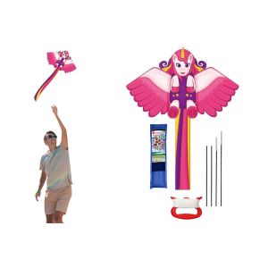 Cerf-volant Delta pour enfants - Licorne &agrave; une ligne avec queue - Jouet d'ext&eacute;rieur facile &agrave; piloter - Neuf