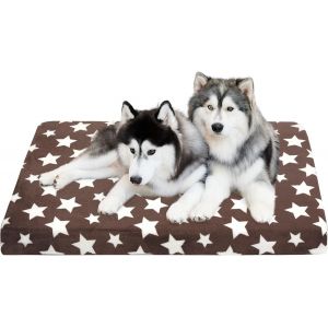 Coussin Chien Dehoussable, Lit Pour Chien Mousse Haute Densit&eacute; R&eacute;versible (Frais Et Chaud),Matelas Pour Avec Housse Lavable Amovible&iquest;Brun/Gris - Neuf