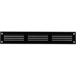 Grille d'aération noire de 300 mm x 50 mm - Grilles de reprise d'air en acier - pour plafond et mur latéral - Système CVC - Équipées de protection (30 x 5 cm) - Neuf