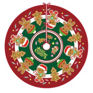 Jupe de sapin de No&euml;l 90 cm, tablier de sol pour sapin de No&euml;l, d&eacute;coration int&eacute;rieure et festive, mod&egrave;le SDSQ-135 - Neuf