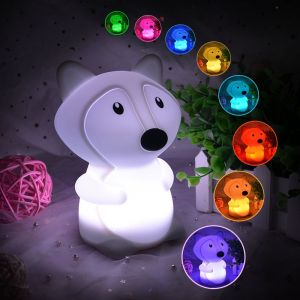 Veilleuse Pour Chambre D'enfant Lampe Bébé Veilleuse Multicolore Veilleuse Enfant Veilleuse Led 7 Couleurs Veilleuse Bébé Veilleuse Silicone - Le Grand Renard - Neuf