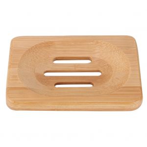 HJLIAN Porte-savon rectangulaire en bambou fait main pour salle de bain, toilettes, douche, egouttoir, plateau de rangement - Neuf