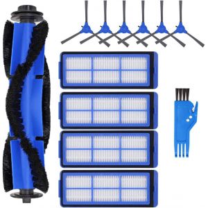 YEMAESRE-KitDe Accessoire Compatible Avec Eufy Robovac 11S , Robovac 15C ,Robovac 30C Robot Aspirateur,12 Pièces Remplacement -1 Principale,6 s Latérales,4 Filtres,1 De Nettoyage - Neuf