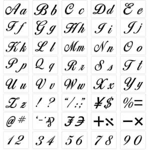 Lot de 40 pochoirs de lettre pour la peinture, pochoirs en plastique r&eacute;utilisables avec police de calligraphie [xh] - Neuf