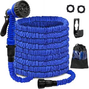 Ulteronixshop-Tuyau d'arrosage extensible de 30 m avec buse de pulv&eacute;risation 7 fonctions et raccords en laiton de 1,9 cm et 1,2 cm, tuyau d'arrosage anti-fuite pour jardinage, terrasse, lavage de voi - Neuf