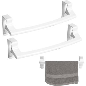 Eryi-Porte Serviette Accroche-Torchon Pour Sans Percer, Torchons Porte-Serviettes De Salle Bain Torchon Cuisine Accroche Perçage Bain, 2 Pièces - Neuf