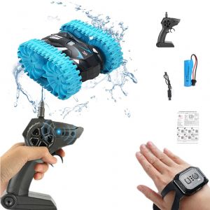 Voiture Telecommandee Amphibie 2,4 Ghz 4 Roues Motrices Rechargeable Rc, Jouets De Plage Et De Piscine, Cadeau Pour Enfants Garcons Filles - Neuf