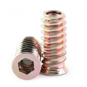 Meubles en bois Insert filet&eacute; &Eacute;crous en acier Vis &agrave; six pans creux dans l'&eacute;crou (M6 * 25mm) - Neuf