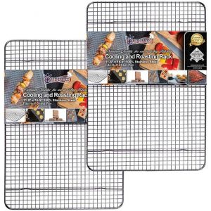 Lot de 2 po&ecirc;les &agrave; pain de qualit&eacute; sup&eacute;rieure avec rev&ecirc;tement antiadh&eacute;sif - 1/8 feuilles - Petit plateau &agrave; biscuits - En aluminium - 24 x 16,5 cm - Neuf