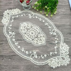 Sjzg-Lot De 2 Sets De Table R&eacute;tro En Dentelle Fran&ccedil;aise, 29 X 51 Cm, Napperons Lavables Pour La Maison, La Cuisine, La Table &Agrave; Manger, L'h&ocirc;tel, Le Restaurant, Beige - Neuf