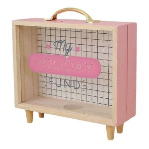 Boîte D'archives D'aventure, Boîte D'ombre De Voyage, Boîte D'ombre De Billet Avec Fente, Boîtes À Mémoire De 8 Pouces Pour Souvenirs Rose - Neuf