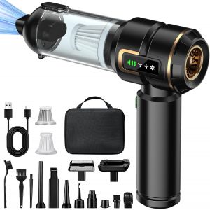 Aspirateur Voiture Aspirateur &agrave; Main 4 en 1, Puissant, 25000 PA sans Fil, 3 Vitesses 220 000 TR/Min, pour Voiture, Cuisine, PC, canap&eacute;, Bureau, Maison et Nettoyage des Poils d'animaux - Neuf