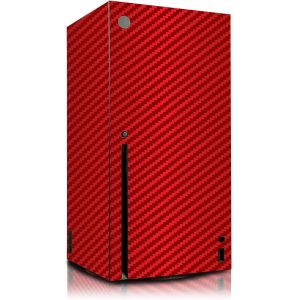 Film de protection autocollant pour console de jeux-En vinyle-Anti-rayures-Design-Ajustement parfait-R139 (X,19 Carbon Rot) - Neuf