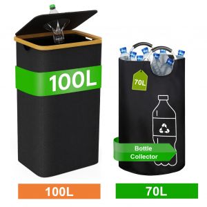 Poubelle de cuisine 900D en tissu Oxford, grand bac de collecte domestique de 70/100 litres, collecteur de bouteilles pliable - Neuf