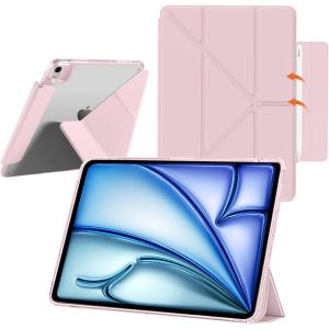 LORANKA-Coque &Eacute;tui pour iPad Air 11 Pouces (M3) 2025/(M2) 2024, avec Dos Transparent, B&eacute;quille Fine, &Eacute;tui Antichoc pour Tablette Compatible avec iPad Air 5&egrave;me 2022/4&egrave;me 2020 10.9 Pouces (Rose) - Neuf