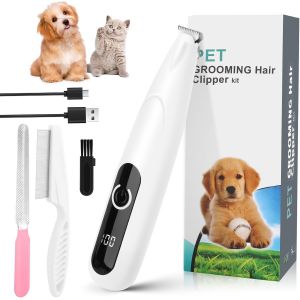 Tondeuse Chien Et Chat Avec Led, Tondeuse Pour Chien Rechargeable Par Usb Pour Pattes, Tondese Pour Chat Poils Longs Noeud, Silencieuse Tonduse &Agrave; Pattes De Chiens Cha Pattes, Visage - Neuf