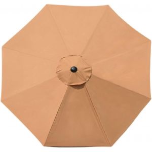 Ulteronixshop-Toile De Rechange &Agrave; 8 Baleines Pour Parasol De Jardin, Terrasse, Cour, Plage, Piscine, March&eacute; (Auvent Uniquement), Kaki, Gro&szlig; - Neuf