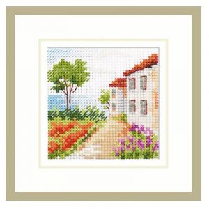 Kit Point De Croix Compt&eacute; "Route De La Mer" 7x7 Cm - Neuf