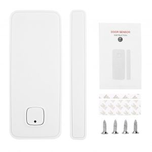 Capteur magnetique d'alarme de securite pour porte et fenetre, controle par application Wi-Fi, compatible avec Google Home/Alexa - Neuf