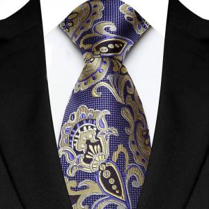 Cravate De Luxe Pour Hommes,8cm,Couleur Marron Orange,Rayures À Pois,Pour Marié,Tissée En Jacquard,Pour Fête D'affaires Et De Mariage--09 - Neuf