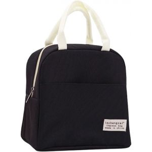 Sac à déjeuner isotherme pour homme et femme - Sac à déjeuner isotherme portable et étanche pour travail/école/pique-nique/voyage/plage - 10911 - Noir.[G819] - Neuf
