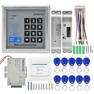Systeme de controle d'acces de porte de securite domestique etanche avec carte d'identite et mot de passe 125 kHz - Neuf