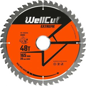 Lame de scie TCT, lame de scie circulaire 165 mm x 48 dents x 20 mm, alésage pour DSS610, DSS611, DCS391, HD18CS, bois, bois avec clous, plastique, stratifié, - Neuf