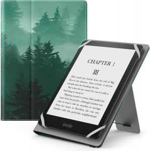 Étui Universel Pour 6"" 6.8"" 7"" Kindle Ereaders Fire Tablette-Kindle/Kobo/Voyaga/Lenovo/Sony Kindle E-Book E-Reader Tablette,Coque En Pu Avec Support Réglable Et Dragonne,Forêt Verte - Neuf