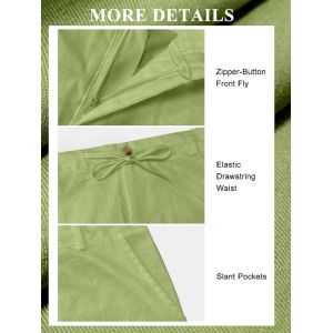 Homme Pantalon Lin Ete Grande Taille Pantalon Decontracte Avec Poches Cordon Pantalon Ample Yoga Pants Casual Pantalon De Plage Léger Respirant Pantalon Été Long Pantalon Homme Large En Bas - Neuf