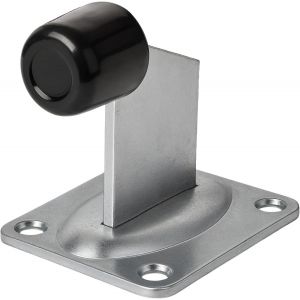 Mevronisshop-Butoir De Porte Avec But&eacute;e En Caoutchouc - 100 X 80 Mm - Pour Portails Roulants Et Portes Lourdes - Acier Galvanis&eacute;, R&eacute;sistant Aux Intemp&eacute;ries Et Durable - Noir - 1 Pi&egrave;ce - Neuf