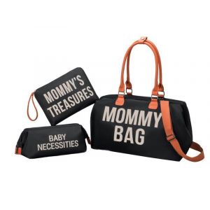 Ensemble De 3 Sacs &Agrave; Langer Avec Bandouli&egrave;re - Noir - Neuf