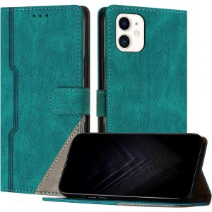 Kal-Étui Pour Iphone 11 (6,1 Pouce), Housse En Cuir Pu Avec [Protection Antichoc Tpu] [Fonction Support] [Porte-Cartes ] Antichoc Magnétique Coque Pour Iphone 11 - Vert - Neuf