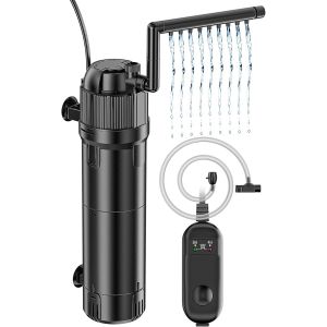 Letnerny-5-In-1 Uv Filtre Intérieur Aquarium 8 Watt, Filtre Pour Aquarium Réglable 650l/H Pour Aquariums 100-300l - Neuf