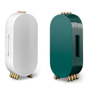 Lot De 2 Pr&eacute;sentoirs Pliables Pour Bijoux (Boucles D'oreilles Et Colliers) Avec Miroir Et Protection Anti-Poussi&egrave;re. - Neuf