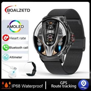 Nouvelle Montre Intelligente Hommes 1.85 Pouces Hd Sport Bluetooth Appel Gps Sport Fitness Tracker Moniteur Cardiaque 710 Mah &Eacute;tanche Montre Intelligente.Black Mesh Belt.710Mah Gps - Neuf